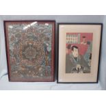 A 'THANKA' PICTURE AND A JAPANESE PRINT