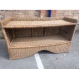 A WICKER CONSERVATORY SIDE CABINET