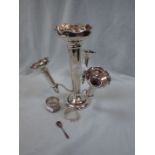 A SILVER FOUR VASE EPERGNE