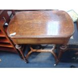 A VICTORIAN BURR WOOD WORK TABLE