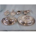 A MAPPIN & WEBB SERVING DISH AND COVER