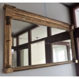 A 19TH CENTURY OVERMANTEL MIRROR