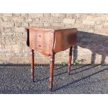 A 19TH CENTURY MAHOGANY BEDSIDE TABLE