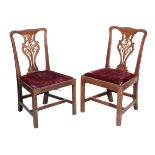 A PAIR OF GEORGE III MAHOGANY SIDE CHAIRS