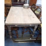 A 19TH CENTURY PINE FARMHOUSE TABLE