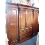 A VICTORIAN MAHOGANY WARDROBE