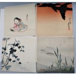 SHIBATA ZENSHIN (1807-1891) A collection of four woodblock prints