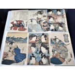 UTAGAWA TOYOKUNI III (1786-1865) and others; A collection of prints