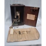 A MAHOGANY-CASED 'STAR' MICROSCOPE