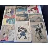 A COLLECTION OF JAPANESE WOODBLOCK PRINTS, to include works by Utagawa Kuniyoshi (1797-1861), Utagaw