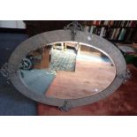 ARTS AND CRAFTS OVAL MIRROR