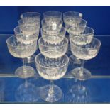 A SET OF VICTORIAN CHAMPAGNE COUPE GLASSES