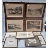 four framed period photographic prints of the Weymouth area