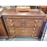 A LATE GEORGE III SECRETAIRE CHEST