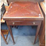 AN EDWARDIAN ENVELOPE CARD TABLE