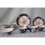 A COLLECTION OF MATCHING 18TH CENTURY TEABOWLS