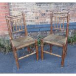 A PAIR OF NORTH COUNTRY SPINDLE-BACK CHAIRS