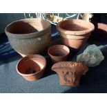 A TERRACOTTA FLOWER POT