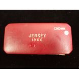 CASED SET OF TWO JERSEY 1966 CROWNS