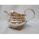 A GEORGE IV SILVER MILK JUG