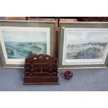 A MAHOGANY VICTORIAN STYLE STATIONERY RACK