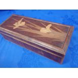 A JAPANESE MARQUETRY GLOVE BOX