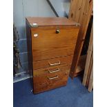 A WOODEN TOOL CHEST OR FILING CABINET