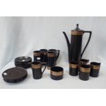 A PORTMEIRION 'GREEK KEY' COFFEE SET