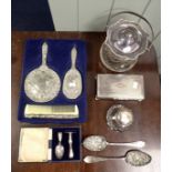 A COLLECTION OF SILVER AND PLATED ITEMS