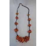 A BALTIC AMBER NECKLACE