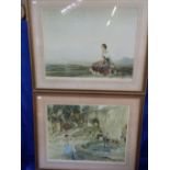 WILLIAM RUSSELL FLINT: 'CHATEAU GARDEN, LANGUEDOC', SIGNED PROOF