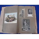 A COLLECTION OF LATE 18TH CENTURY AND LATER PRINTS IN AN ALBUM