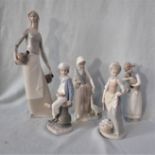 A COLLECTION OF LLADRO, NAO, AND OTHER SPANISH FIGURINES
