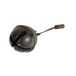 A BRONZE VICTORIAN RUMBLE OR CROTAL BELL