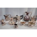 A COLLECTION OF SILVER PLATED TEAWARES