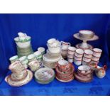 A ROYAL WORCESTER PART TEA SERVICE WITH CAKE STAND