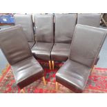 A SET OF SIX CONTEMPORARY DINING CHAIRS