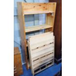 TWO FOLDING BOOKSHELVES