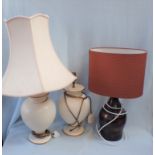 A PAIR OF LAMPS AND ANOTHER