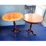 A VICTORIAN MAHOGANY TRIPOD OCCASIONAL TABLE