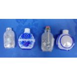 FOUR CHINESE SCENT BOTTLES
