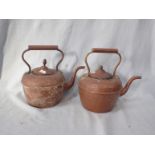 TWO COPPER KETTLES