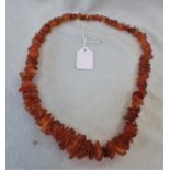 A BALTIC AMBER NECKLACE