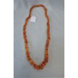 A BALTIC AMBER NECKLACE