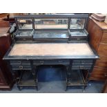 AN EBONISED AND GILT 'AESTHETIC' STYLE DESK