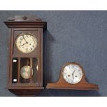 A 192OS OAK CASED WALL CLOCK