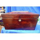 A ROSEWOOD TEA CADDY