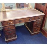 A VICTORIAN MAHOGANY DESK