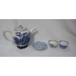 A CHINESE BLUE AND WHITE TEAPOT