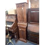 A PAIR OF 19TH CENTURY MAHOGANY POT CUPBOARDS